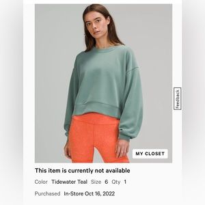 Lululemon Softstreme Perfectly Oversized Cropped Crew